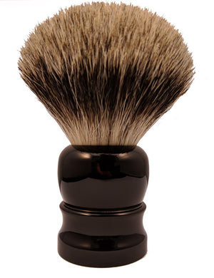 Badger Shaving Brush (Unbranded), H:110, L:63, K:30, Dark Wood Handle - Perma Brands Canada