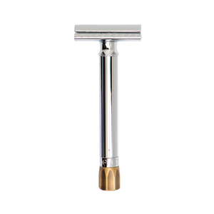 MERKUR 510 Progress, Adjustable Safety Razor With Antique Brass Metal Knob