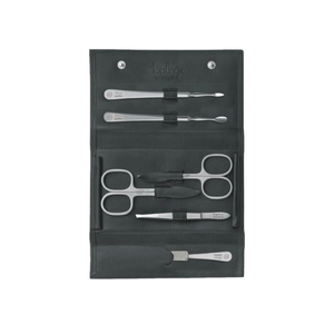 Niegeloh Nevada L 6pc Manicure Set In Full Grain Leather Case
