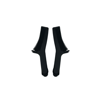 Micro Moustache Comb w/Clip - Black