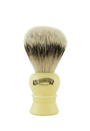 Col. Conk Badger Travel Shave Brush, H:140, K:21, Brushed Aluminium Handle & Case