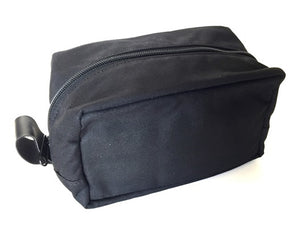 Black Zipper Travel Bag - Dopp Kit