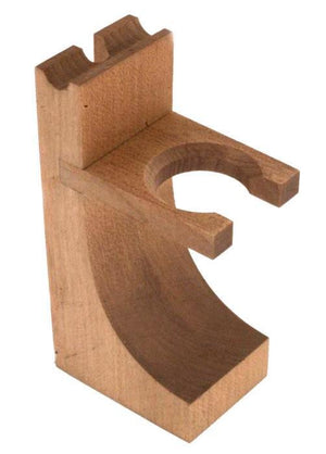 Col. Conk Stand holds Double Track Razor with  Shave Brush - Hardwood (Razor & Brush Not Included)