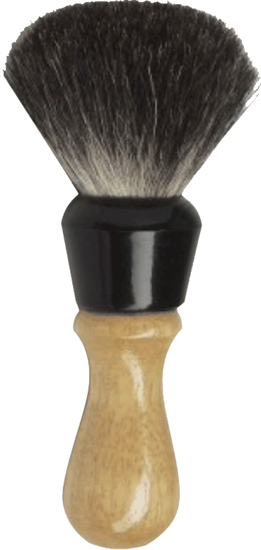 Badger Shaving Brush (Unbranded), H:102, K:21, Curved Wood Handle - Perma Brands Canada