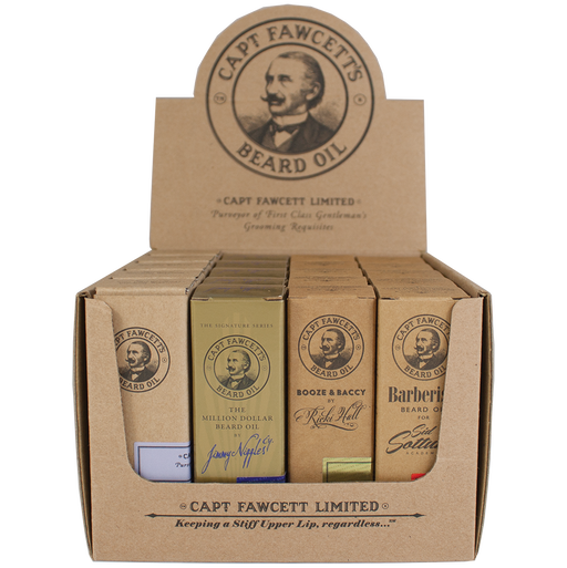 Coffret d'huiles à barbe du capitaine Fawcett