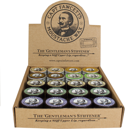 Captain Fawcett's Moustache Wax Bundle Box