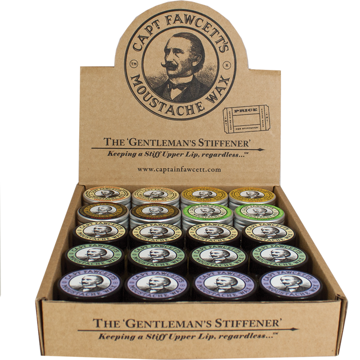 Captain Fawcett's Moustache Wax Bundle Box