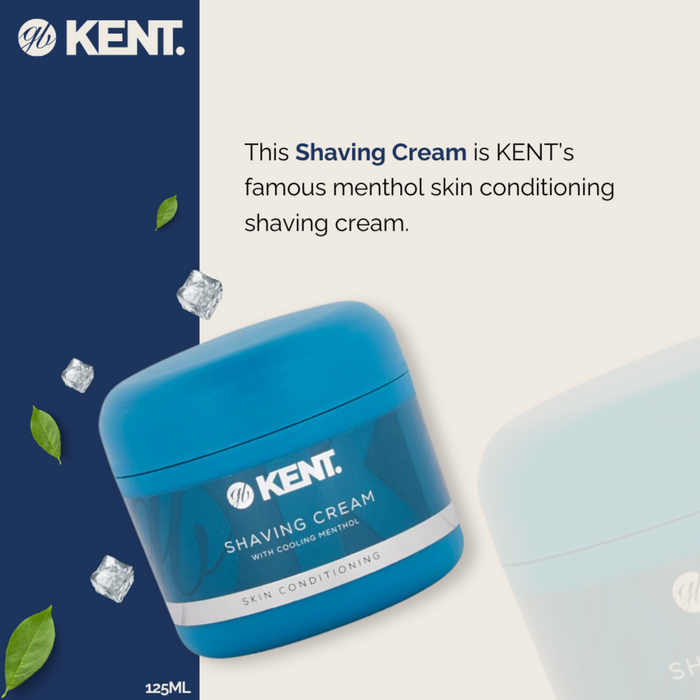 Kent Menthol Shaving Cream, Tub (125ml/4.2oz)