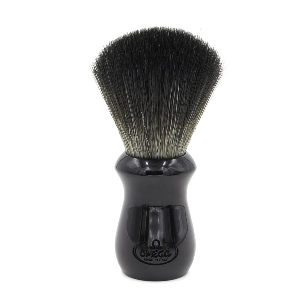 Blaireau en fibre Omega BLACK Hi-Brush