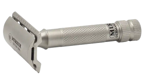 Merkur 34-INOX 3-Piece DE Safety Razor, Closed Comb, Standard Handle, Stainless Steel