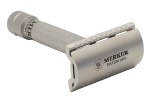 Merkur 34-INOX 3-Piece DE Safety Razor, Closed Comb, Standard Handle, Stainless Steel