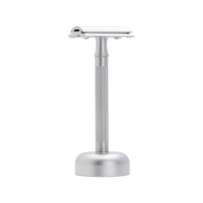 Merkur Razor Set 2-pieces (Razor 22 002 and Stand 4005 002), Matt Chrome, MK-2281002