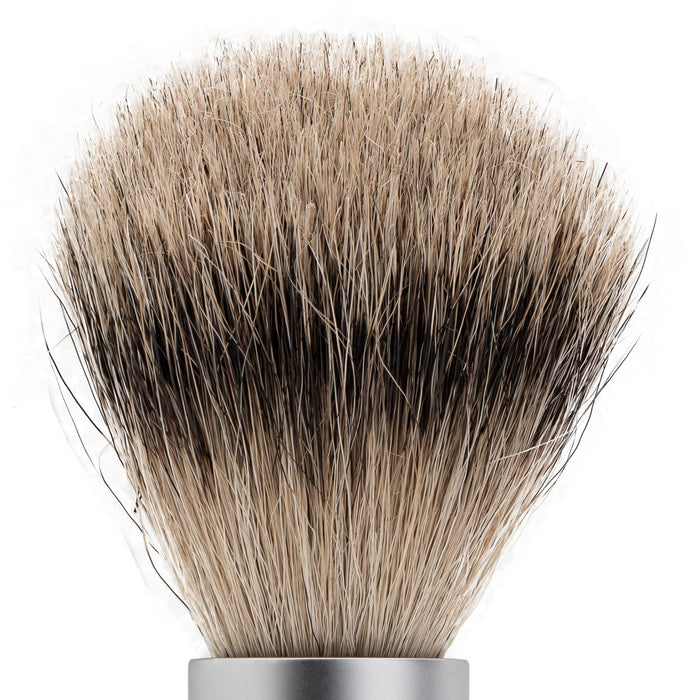 Merkur Shaving Brush, Badger Hair, Silver Tip, Matt Chrome, MK-1700002