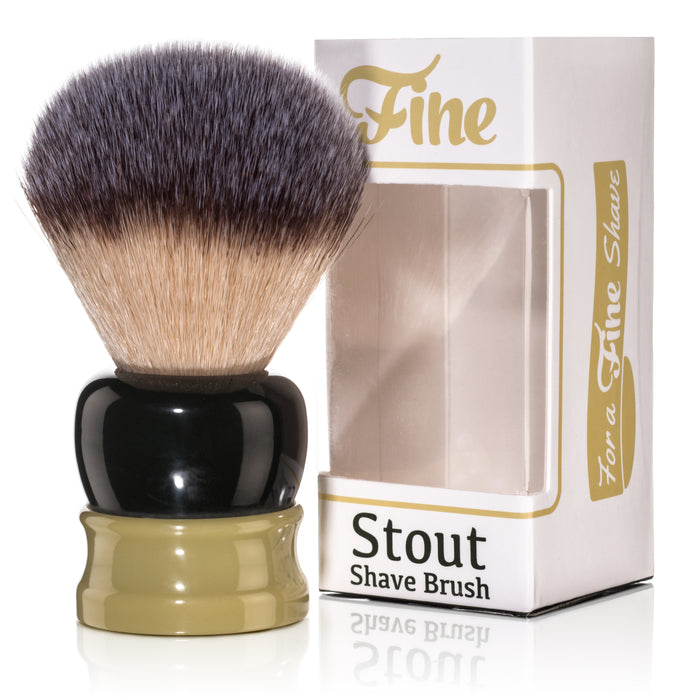 Fine Accoutrements Stout Shaving Brush - Green/Gold