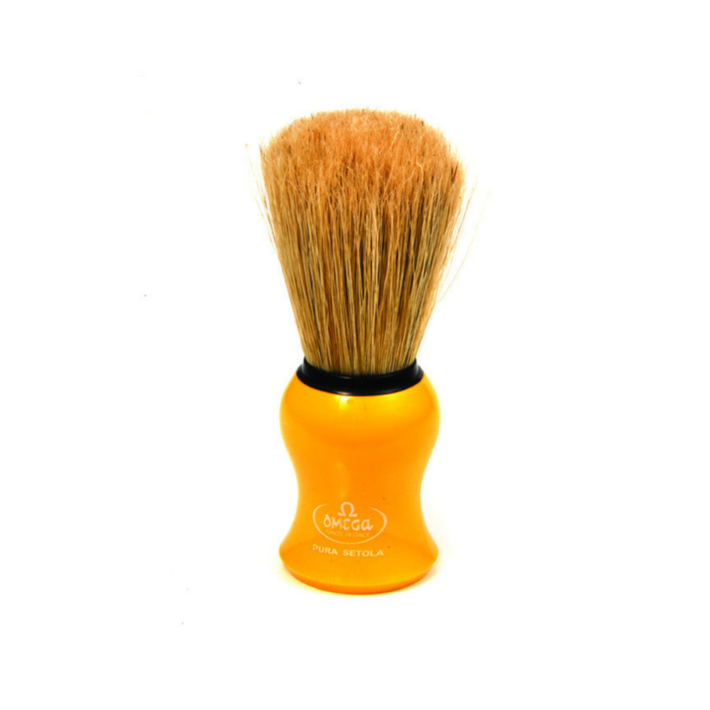 Omega Boar Bristle Shaving Brush, Yellow