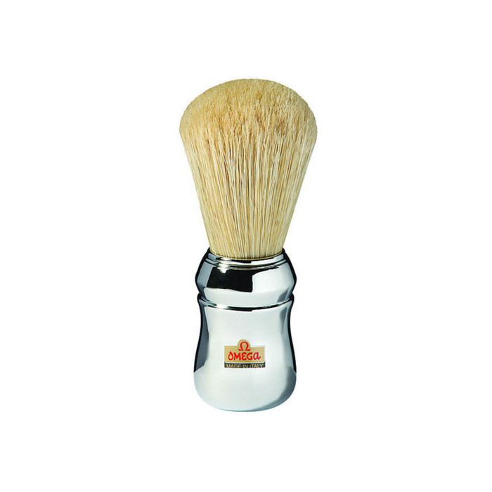 Omega Chrome Boar Bristle Shaving Brush