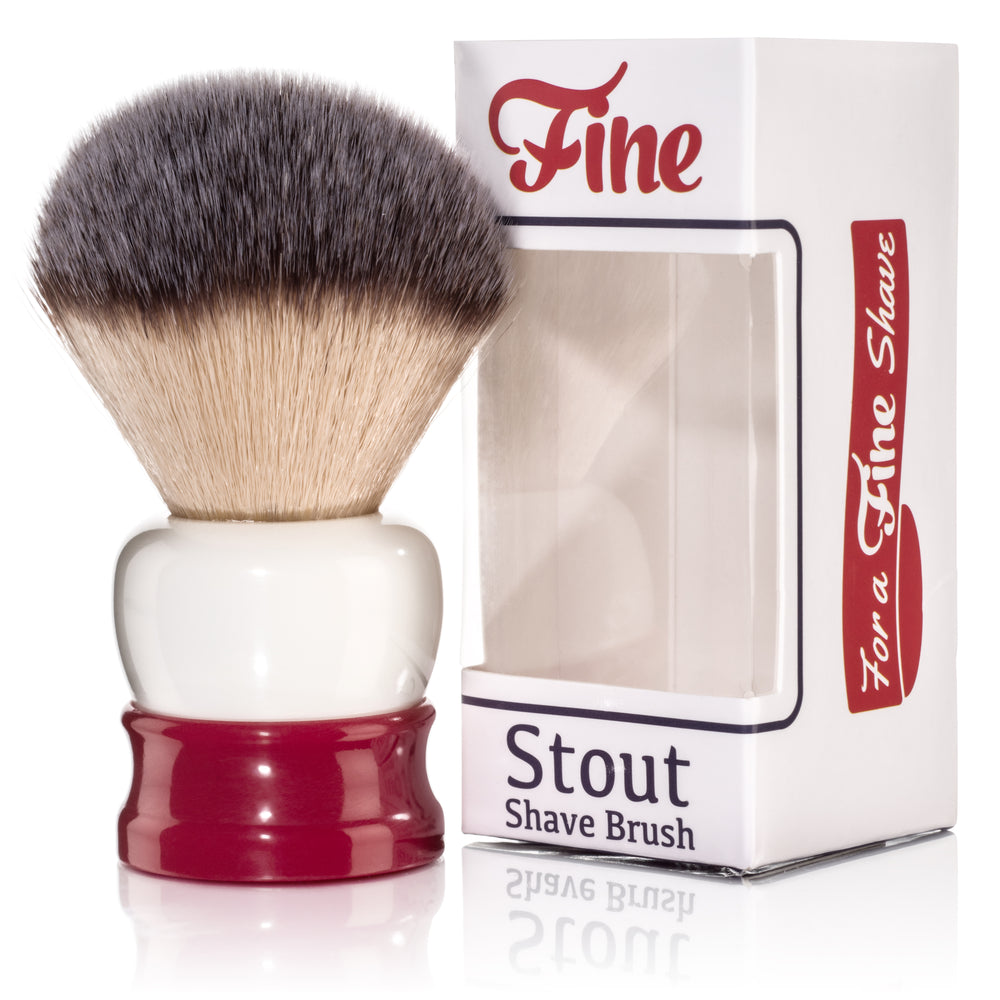 Fine Accoutrements Stout Shaving Brush - Red/White