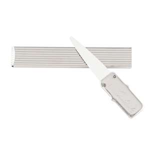 Cure-dents Dovo en acier inoxydable poli avec pointe en argent sterling 925