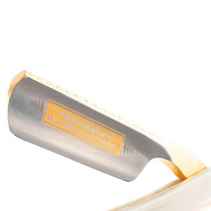 Dovo Straight Razor, "Bismarck" 6/8", Carbon Steel, Full Hollow Grind, Acrylic Pearl Handle