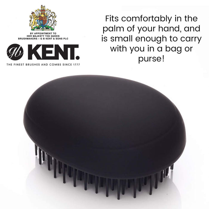 Kent Pebble Detangling Brush in Matt Black