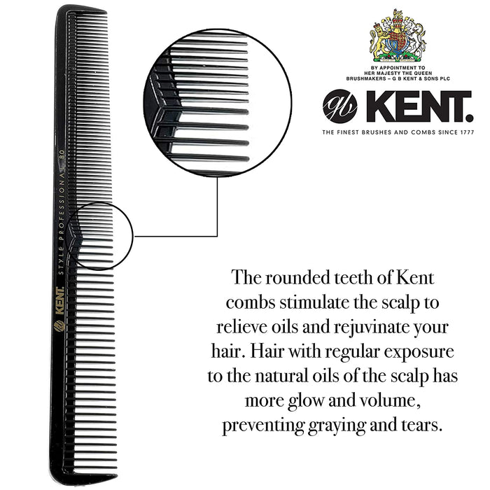 Kent SPC80  Cutting Comb 184MM Deep Teeth Thick/Fine Hair
