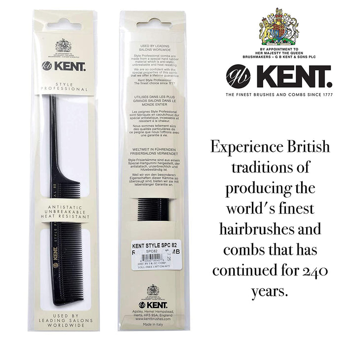 Kent Peigne de poche pour homme 128 mm cheveux épais/fins