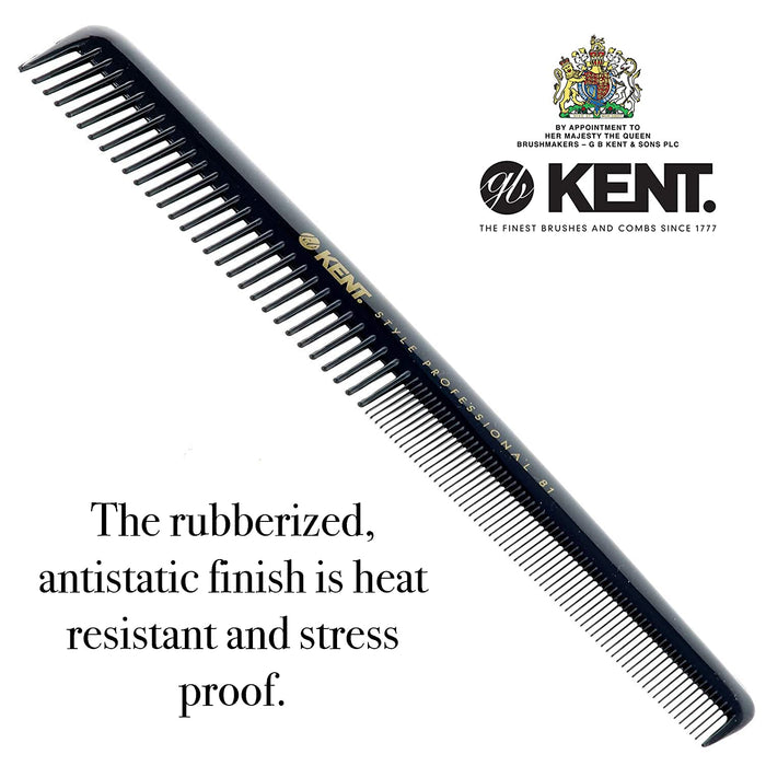 Kent SPC81 Cutting Comb 184mm Shallow Teeth Thick/Fine Hair