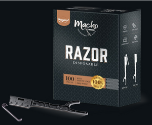 BB-200100 Razoraids-100pc rasoirs droits entièrement jetables-boîte colorée-noir