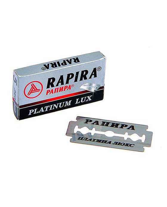 Rapira Double Edge Safety Razor Blades Platinum Lux (5 Blade Pack), 