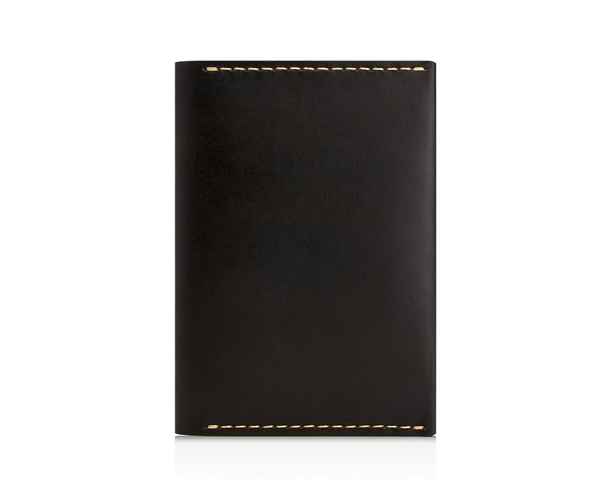 Ezra Arthur No. 5 Passport Case Jet Top Stitch