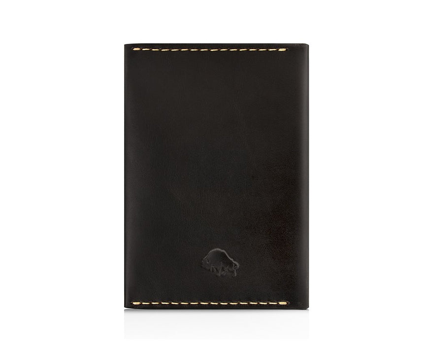 Ezra Arthur No. 5 Passport Case Jet Top Stitch