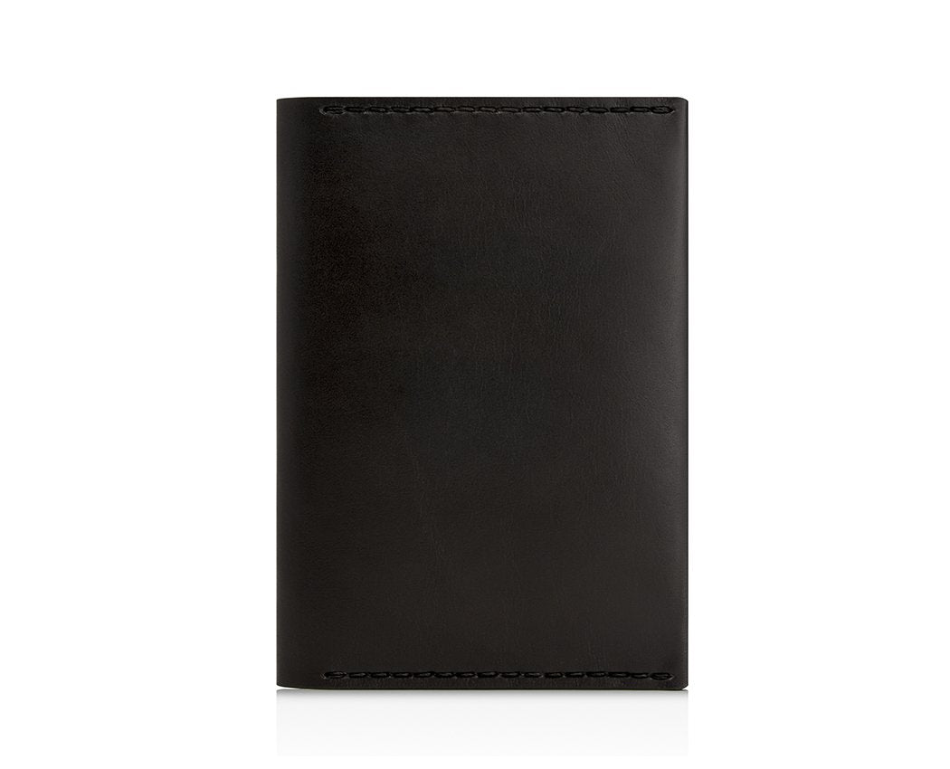 Ezra Arthur No. 5 Passport Case Jet Black