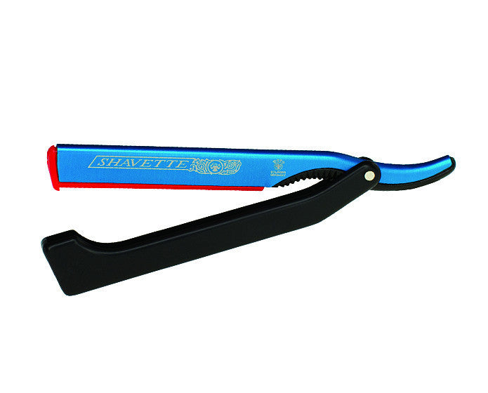 Dovo Shavette, Blue With Black Handle, Straight Razors