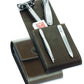 Dovo Razor and Manicure Set in Brown Leather Case, Manicure Sets