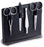DOVO 4 Piece Manicure Set, Black Leather Stand - 6063 016