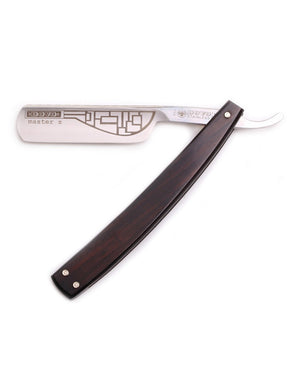 Dovo "Carre" Straight Razor, Grenadille Wood Handle, 6/8", Straight Razors