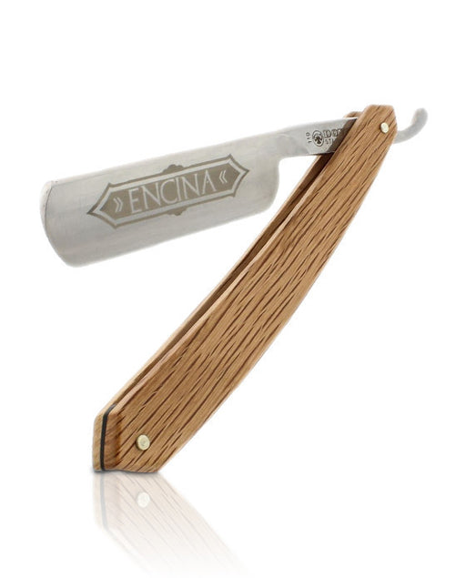 DOVO Straight Razor 6/8" Full Hollow Ground Carbon Steel Blade, Spanish Oak Wood Handle, 