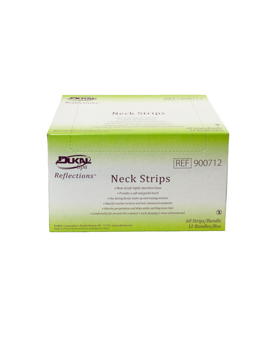 Dukal Neck Strips - 60 Strips/Bundle, 12 Bundles Per Box, Neck Strips & Dispensers