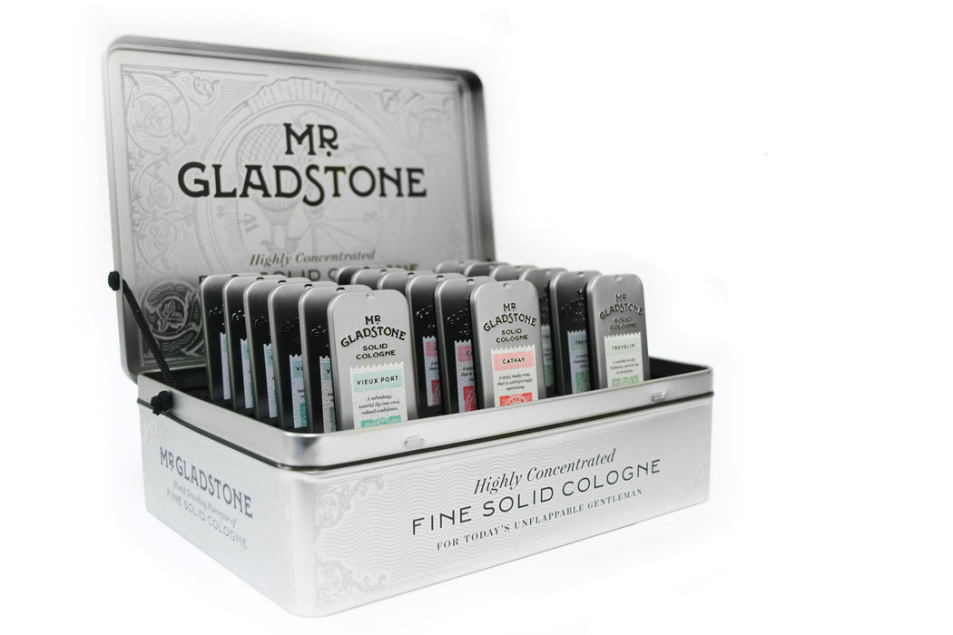 Mr. Gladstone Solid Cologne Full Retail Display Bundle