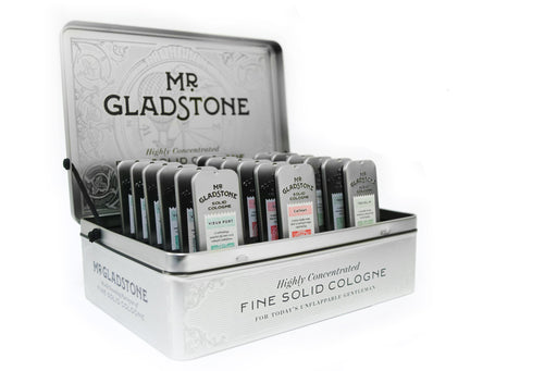 Mr. Gladstone Solid Cologne Lot de présentoirs complets pour vente au détail