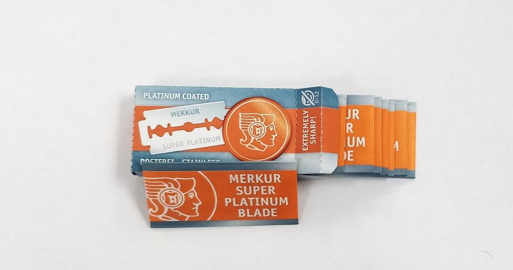 Merkur Super Platinum Double Edge Safety Razor Blades (3 Packs, 10 Blades/Pack)