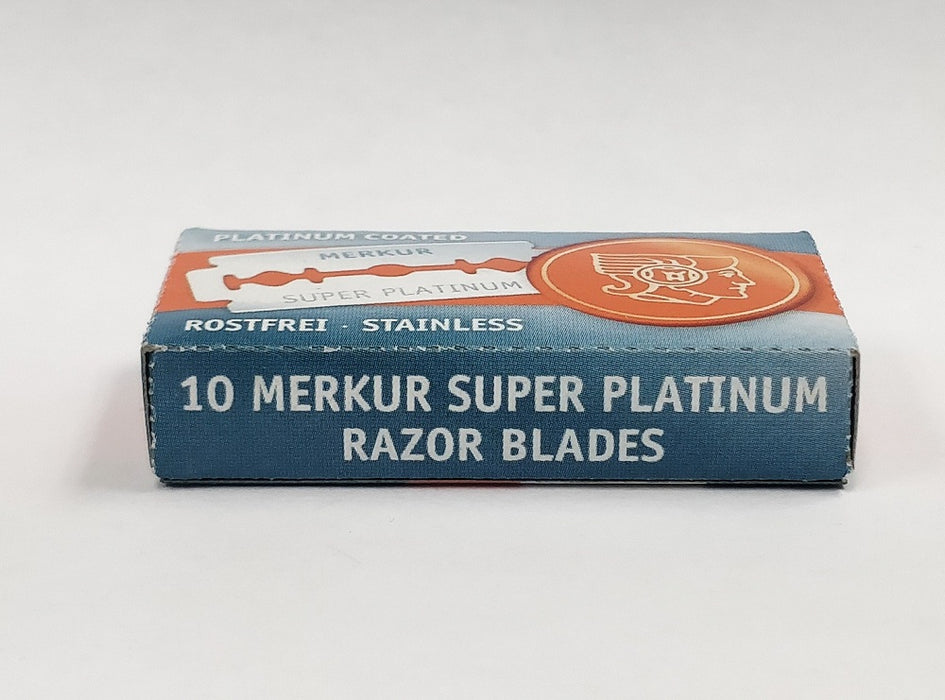 Merkur Super Platinum Double Edge Safety Razor Blades (Single Pack, 10 Blades/Pack)