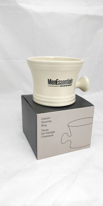 Men Essentials Cream Porcelain Apothecary Shaving Mug