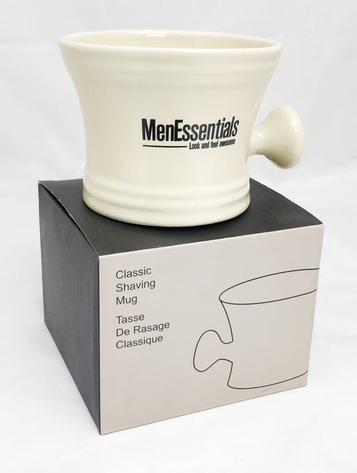 Men Essentials Cream Porcelain Apothecary Shaving Mug