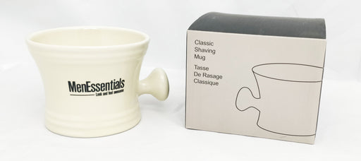 Men Essentials Cream Porcelain Apothecary Shaving Mug
