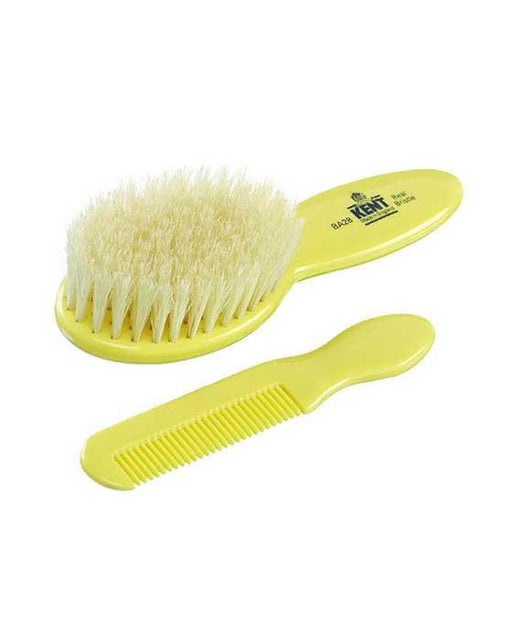 Kent K-BA28 Baby Brush & Comb Set, Supersoft White Bristles, Hair Brushes