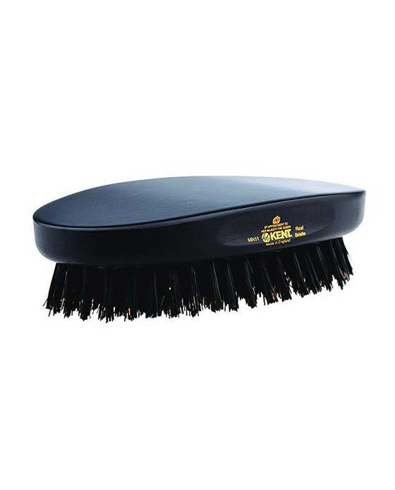 Kent Military Brush, Oval, Black Bristles, Ebonywood, Hair Brushes