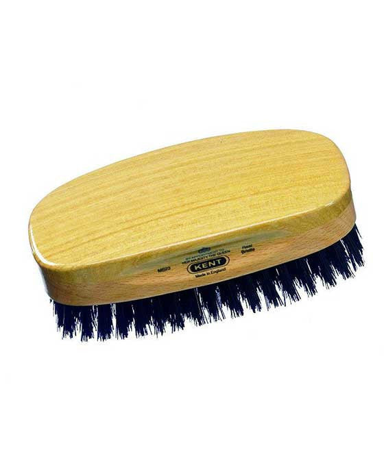 Kent Military Brush, Rectangular, Black Bristles, Satinwood & Beechwood, Hair Brushes