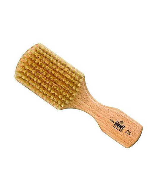 Kent Men's Brush, Rectangular Head, White Bristles, Beechwood, Hair Brushes