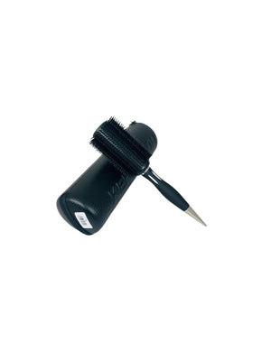 K-XL 70mm 28row radial. Alternate rows of short, stiff bristle and heat resistant nylon